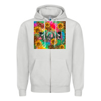 Dove Grey Mom rainbow sunflower Zipper Hoodie - CowGirlArtShop