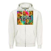 Oatmeal Heather Mom rainbow sunflower Zipper Hoodie - CowGirlArtShop