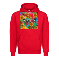 Red Mom rainbow sunflower Zipper Hoodie - CowGirlArtShop