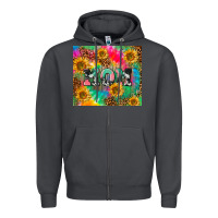 Smoke Mom rainbow sunflower Zipper Hoodie - CowGirlArtShop