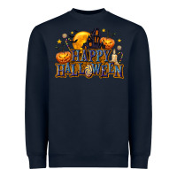 Navy Happy Halloween Heavyweight Sweatshirt - texasbilliewilder