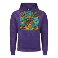 Cloud Purple Lake Boat Rudder And Sunflowers Seamless Pattern Vintage Hoodie - BundleAndBundleShop