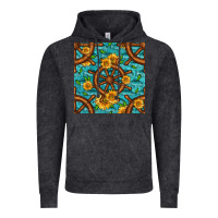 Vintage Black Lake Boat Rudder And Sunflowers Seamless Pattern Vintage Hoodie - BundleAndBundleShop