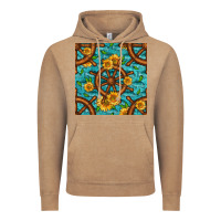 Vintage Coffee Lake Boat Rudder And Sunflowers Seamless Pattern Vintage Hoodie - BundleAndBundleShop