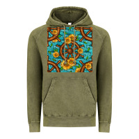Vintage Olive Lake Boat Rudder And Sunflowers Seamless Pattern Vintage Hoodie - BundleAndBundleShop
