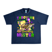 Navy throw me something mister louisiana mardi gras Urban Heavy Tee - LillyAllenDesigns