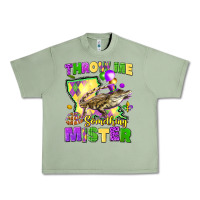 Oil Green throw me something mister louisiana mardi gras Urban Heavy Tee - LillyAllenDesigns