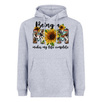 Heather Grey Being a mom makes my life complete Mother's Day Heavyweight Hoodie - FaDigitalArtStudio
