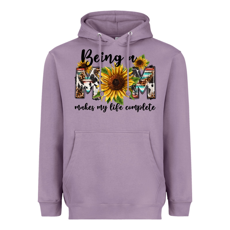 Being A Mom Makes My Life Complete Mother's Day Heavyweight Hoodie by FaDigitalArtStudio | Teevron
