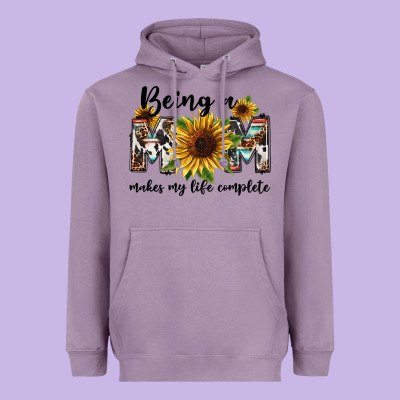 Being A Mom Makes My Life Complete Mother's Day Heavyweight Hoodie Designed By Fadigitalartstudio