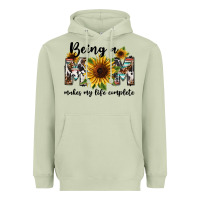 Matcha Being a mom makes my life complete Mother's Day Heavyweight Hoodie - FaDigitalArtStudio