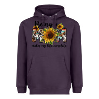 Plum Being a mom makes my life complete Mother's Day Heavyweight Hoodie - FaDigitalArtStudio