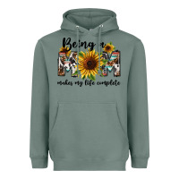 Sage Being a mom makes my life complete Mother's Day Heavyweight Hoodie - FaDigitalArtStudio