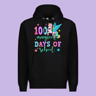 Hundred Magical Days Of School Unicorn Premium Hoodie Designed By Oliviacreatesart