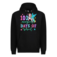 Black hundred magical days of school unicorn Premium Hoodie - OliviaCreatesArt