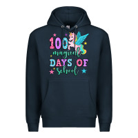 Navy hundred magical days of school unicorn Premium Hoodie - OliviaCreatesArt