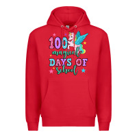 Red hundred magical days of school unicorn Premium Hoodie - OliviaCreatesArt