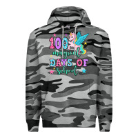 Slate Camo hundred magical days of school unicorn Premium Hoodie - OliviaCreatesArt