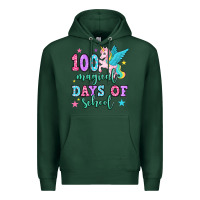 Sports Green hundred magical days of school unicorn Premium Hoodie - OliviaCreatesArt