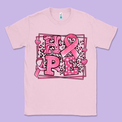 Hope Breast Cancer Awareness Ribbon Classic Tee Designed By Lillyallendesigns