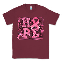 Burgundy hope breast cancer awareness ribbon Classic Tee - LillyAllenDesigns