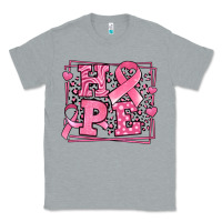 Heather Grey hope breast cancer awareness ribbon Classic Tee - LillyAllenDesigns