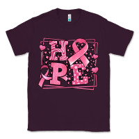 Plum hope breast cancer awareness ribbon Classic Tee - LillyAllenDesigns