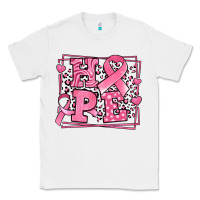White hope breast cancer awareness ribbon Classic Tee - LillyAllenDesigns