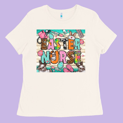 Easter Day Nurse Ladies Tee Designed By Nancycooperartshop
