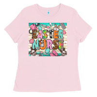 Bubblegum Pink Easter Day Nurse Ladies Tee - NancyCooperArtShop