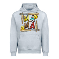 Heather Grey softball mama Urban Hoodie - CowhideDigitalArt