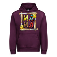 Mauve Wine softball mama Urban Hoodie - CowhideDigitalArt