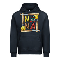 Navy softball mama Urban Hoodie - CowhideDigitalArt