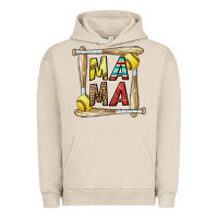 Pigment French Oak softball mama Urban Hoodie - CowhideDigitalArt