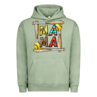 Pigment Oil Green softball mama Urban Hoodie - CowhideDigitalArt