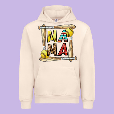 Softball Mama Urban Hoodie Designed By Cowhidedigitalart