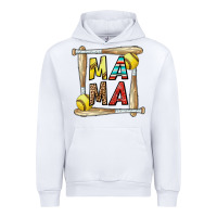 White softball mama Urban Hoodie - CowhideDigitalArt