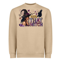 Mushroom 100% That Witch Black Afro Witch Heavyweight Sweatshirt - texasbilliewilder