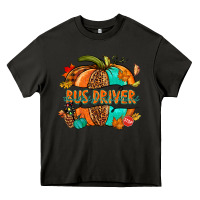 Asphalt bus driver pumpkin Heavy Core Tee - NancyCooperArtShop