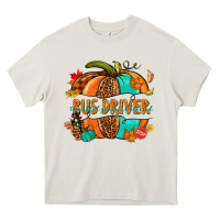 Cream bus driver pumpkin Heavy Core Tee - NancyCooperArtShop