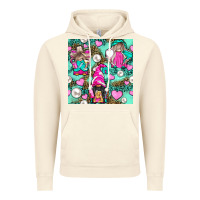 Vintage Artic Hairdresser Gnomes With Hearts And Pearls With Leopard Vintage Hoodie - BundleAndBundleShop