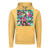 Vintage Mustard Hairdresser Gnomes With Hearts And Pearls With Leopard Vintage Hoodie - BundleAndBundleShop