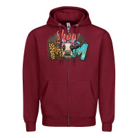 Burgundy Show mom cow Zipper Hoodie - CowGirlArtShop