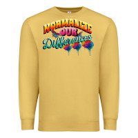 Antique Gold Normalize our differences Autism Premium Sweatshirt - FaDigitalArtStudio