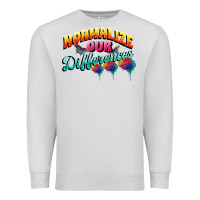 Dove Grey Normalize our differences Autism Premium Sweatshirt - FaDigitalArtStudio