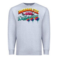 Heather Grey Normalize our differences Autism Premium Sweatshirt - FaDigitalArtStudio