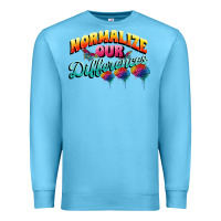 Ocean Blue Normalize our differences Autism Premium Sweatshirt - FaDigitalArtStudio