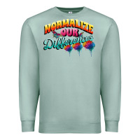 Seafoam Normalize our differences Autism Premium Sweatshirt - FaDigitalArtStudio