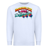 White Normalize our differences Autism Premium Sweatshirt - FaDigitalArtStudio