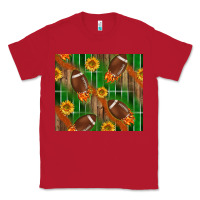 Red american football with sunflower tumbler Classic Tee - BundleAndBundleShop